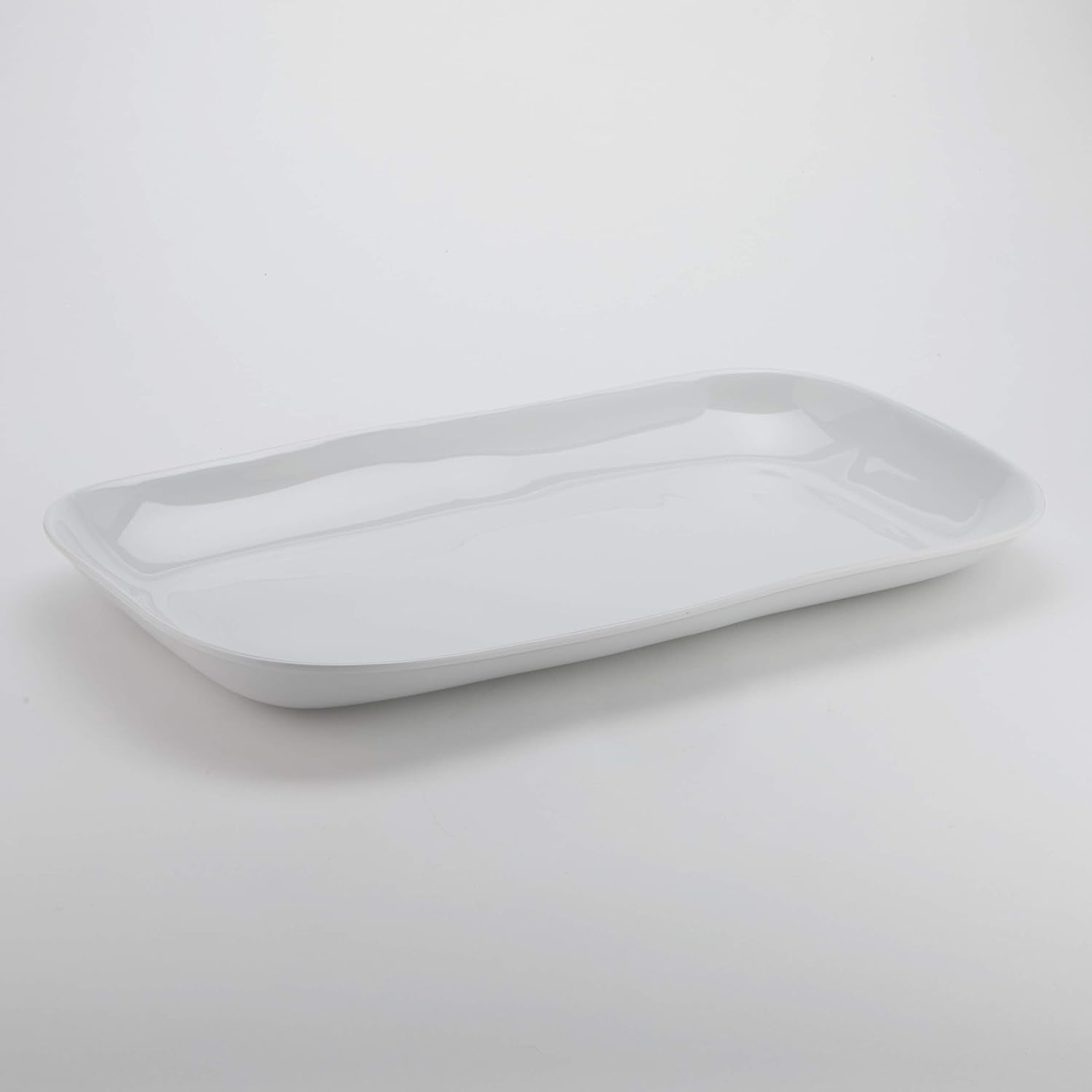 White Rectangular Melamine Serving Platter 21" x 12.9"