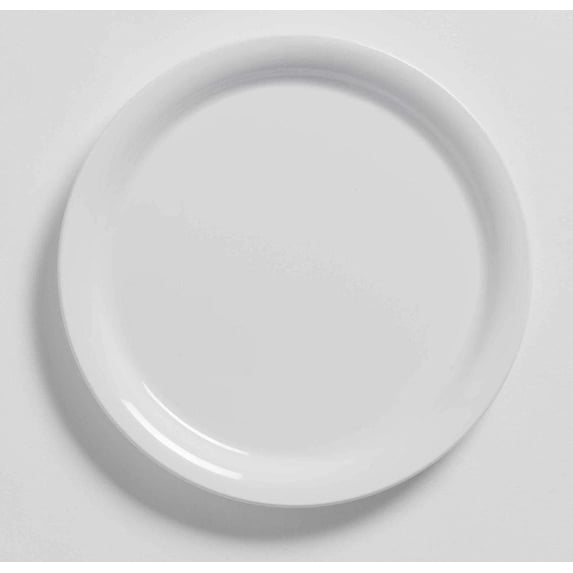 American Metalcraft DPN7WH Melamine Narrow Rim Plate, White, 7"