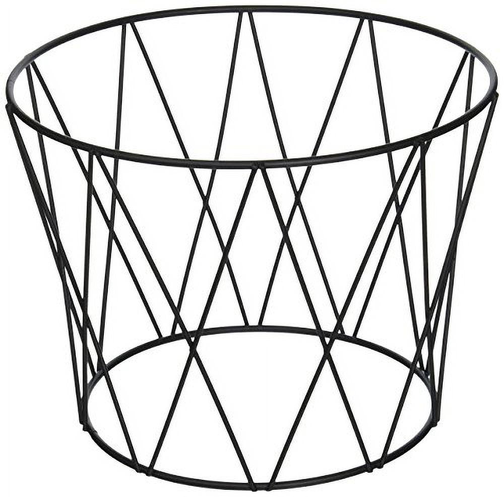 Black Wrought Iron Drum Pizza Display Stand, 7" Height
