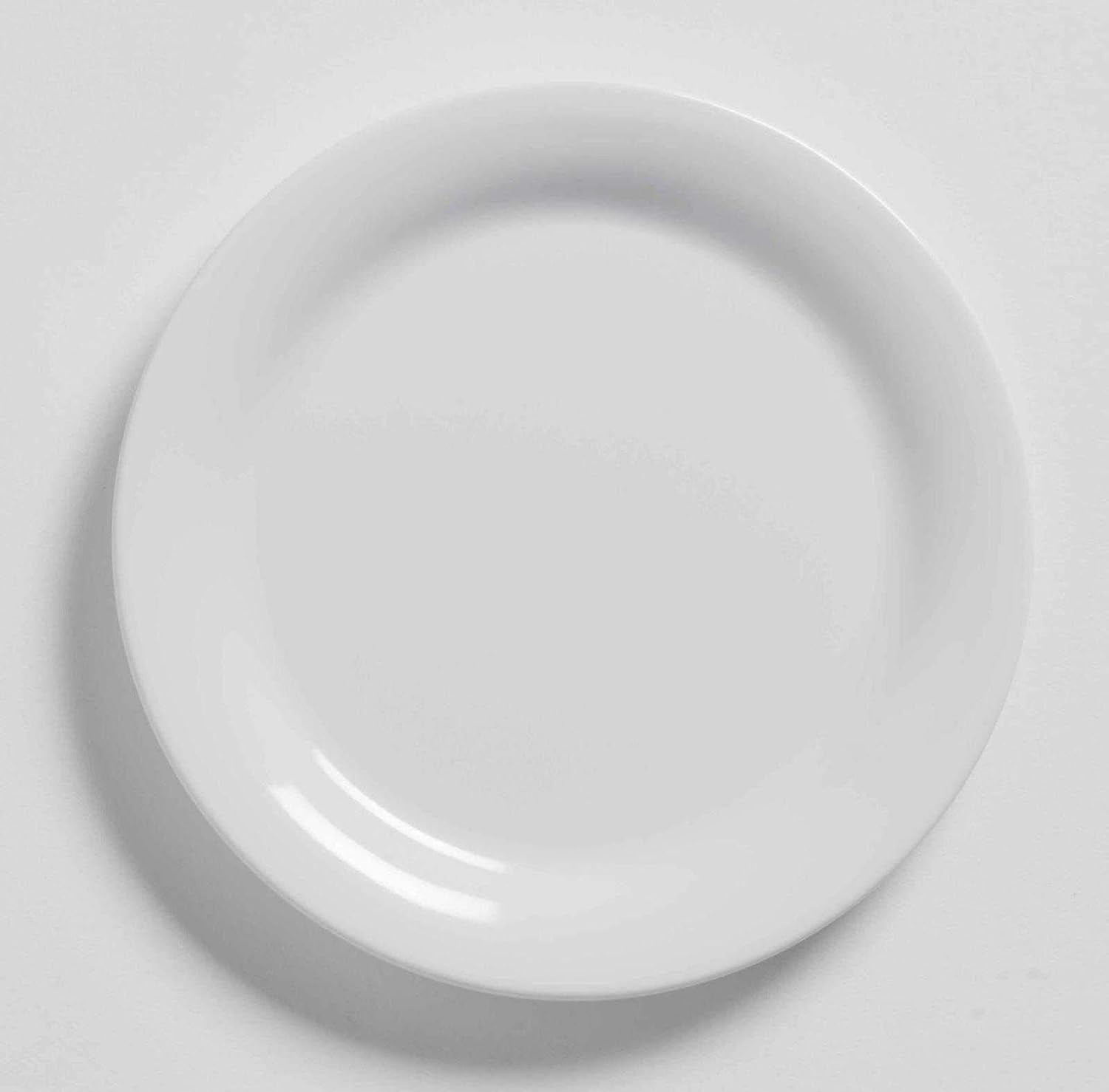 American Metalcraft DPW6WH Melamine Wide Rim Plate, White, 6"