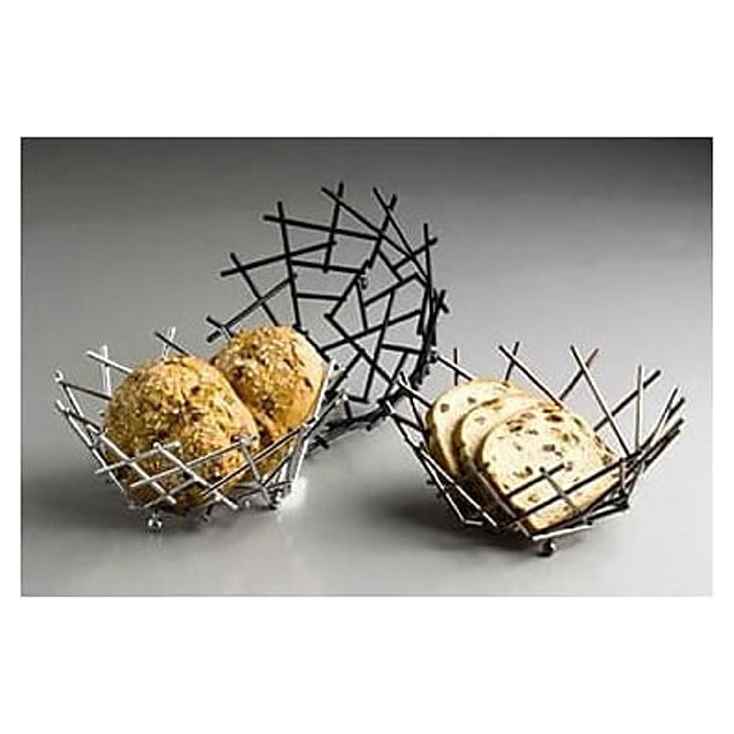 American Metalcraft FRUB12 Baskets, 8.125" Length x 8.125" Width, Black