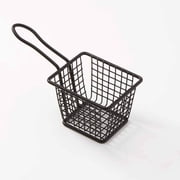 American Metalcraft FRYB433 Rectangular Snack Basket w/Handle, Black, 4
