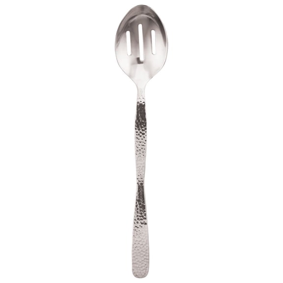 American Metalcraft HM12SL S/S 12 In Slotted Spoon w/ Hammered Handle