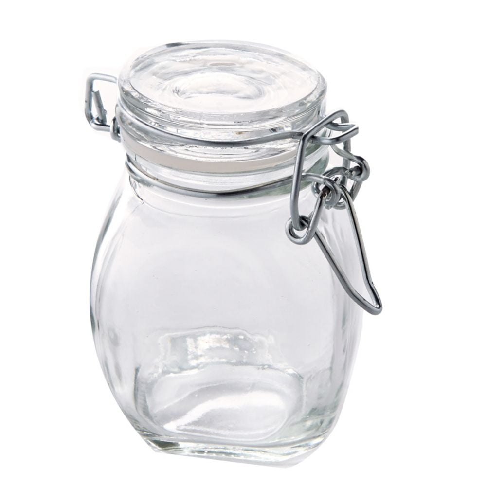 White Gold Glass Mason Jar With Metal Lid & Wooden Rack (Set Of 4Pcs M –  GOOD HOMES