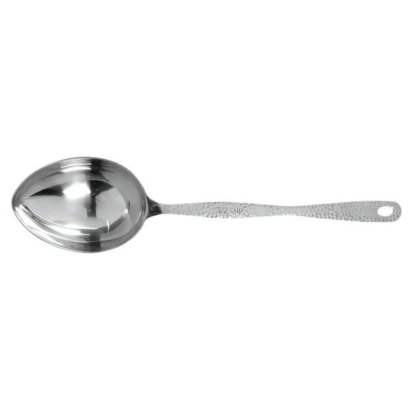 American Metalcraft HMMS12 Stainless Steel, Hammered Portioned Server, 1/2 Cup, 13" L
