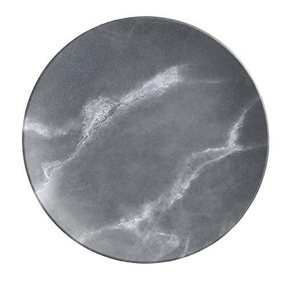 Gray Marble Melamine Round Appetizer Plate, 9"