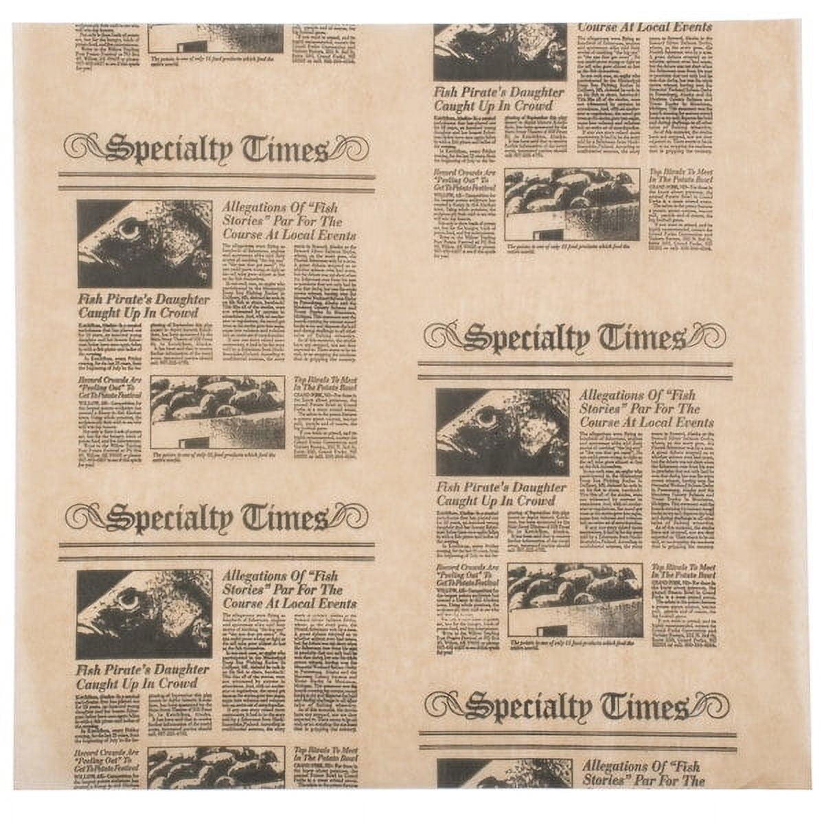 DELI PAPER / 12 X 12 NEWSPAPER PRINT DELI SANDWICH WRAP PAPER