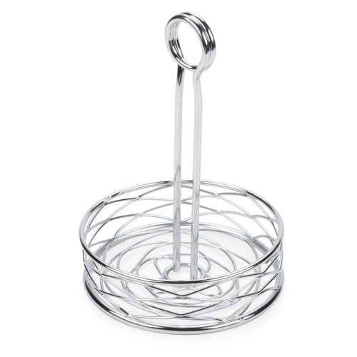 American Metalcraft RBNB17 Large Birdnest Condiment Rack, Round, Black
