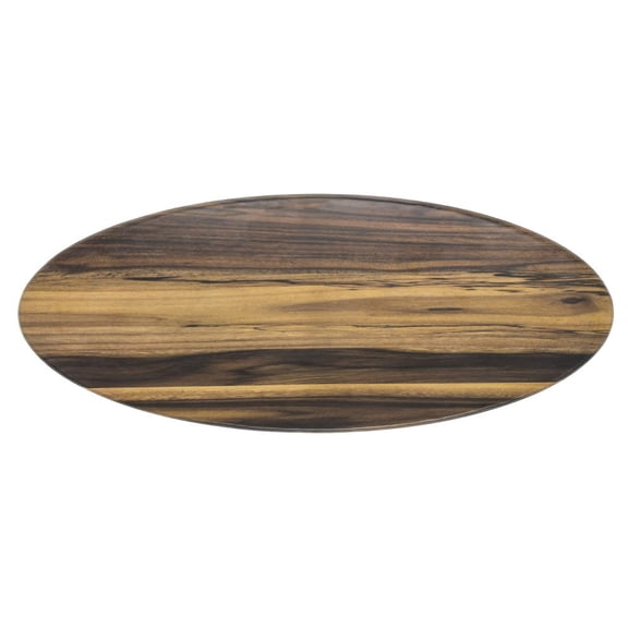American Metalcraft Serving Board Oval Faux Acacia Wood Melamine - 25 1/2"L x 10 1/2"W x 1 1/4"H, AWM25