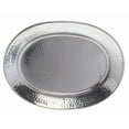 thumbnail image 1 of American Metalcraft Serving Tray Oval Hammered Stainless Steel 20"L x 15"W, 1 of 4