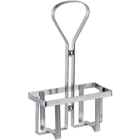 American Metalcraft VBR1 Chrome Oil and Vinegar Cruet Rack - 5 1/4" x 2 1/2" x 9"