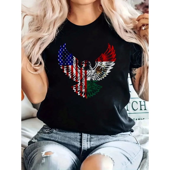 American Mexican Heritage America Mexico Flag Eagle T-Shirt