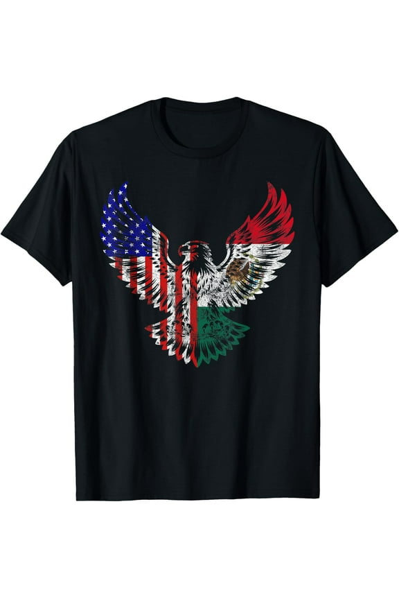 American Mexican Heritage America Mexico Flag Eagle T-Shirt