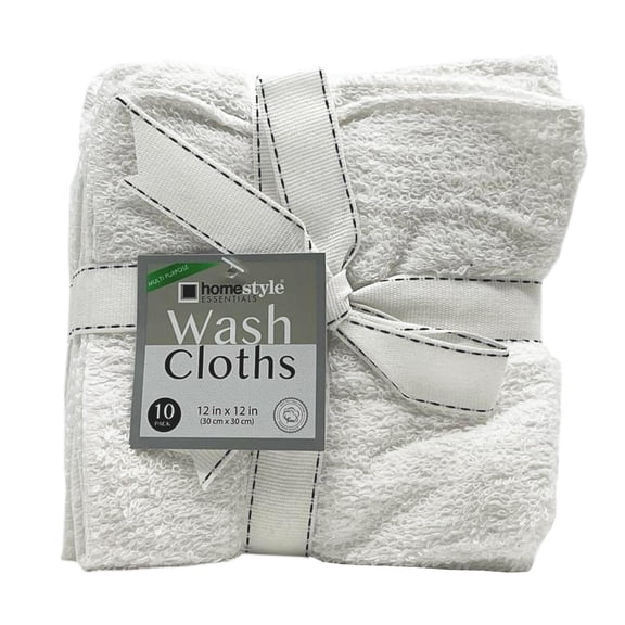 American Mills 100% Cotton Extra Soft, Highly Absorbent Wash Cloths: White-10, Qty-2