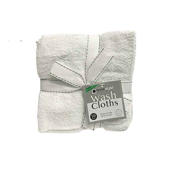 American Mills 100% Cotton Extra Soft, Highly Absorbent Wash Cloths:White-8, Qty-1
