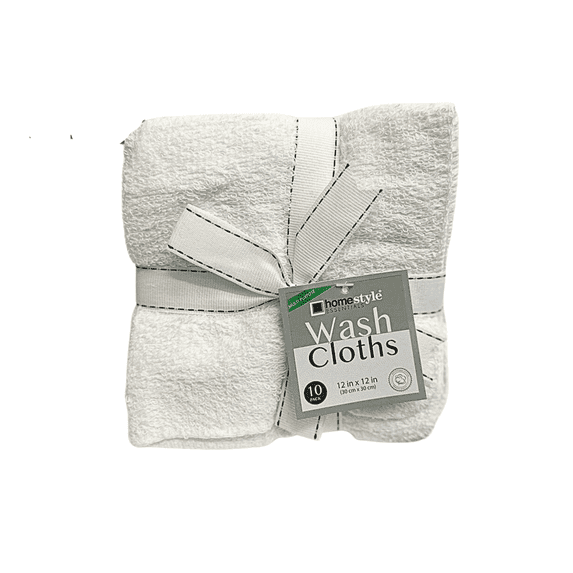 American Mills 100% Cotton Extra Soft, Highly Absorbent Wash Cloths:White-8, Qty-3