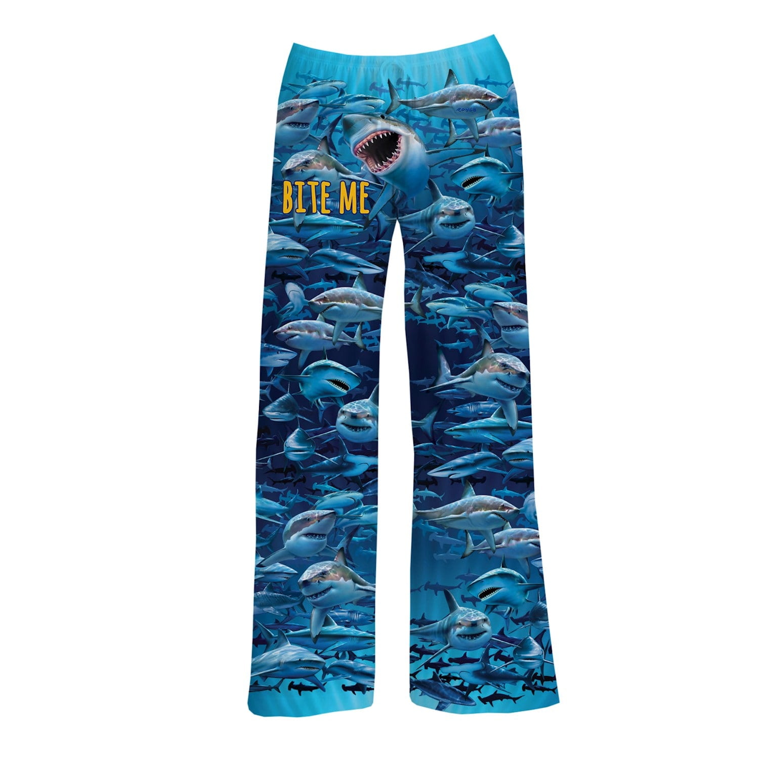 American Mills Men s Shark Lounge Pants Blue Fish Print Adult