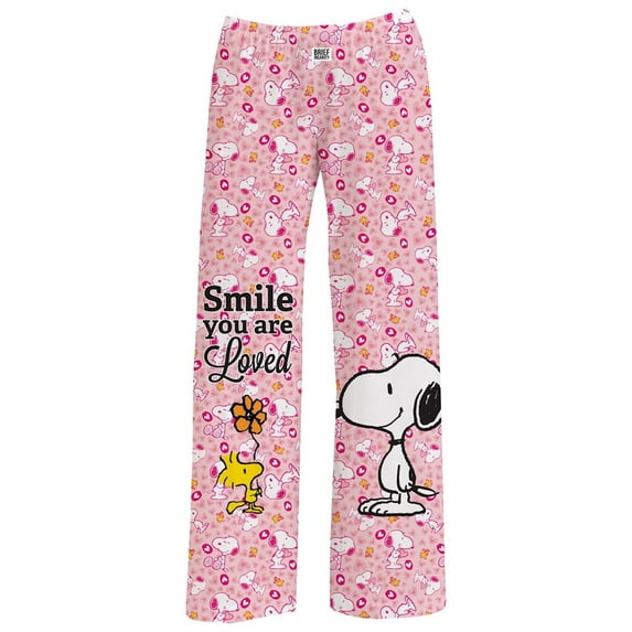 American Mills Women's Snoopy Woodstock You Are Loved Lounge Pants Paj
