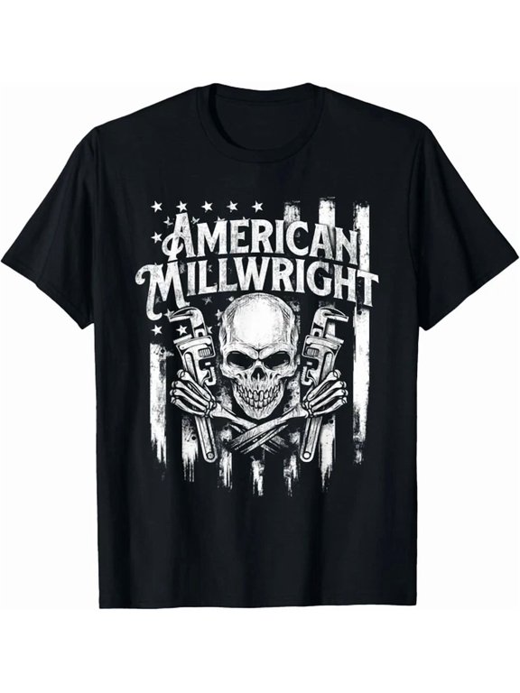 American Millwright Patriotic Usa Flag Machinist Engineer