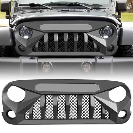 American Modified Gladiator Grille for 2007-2018 Jeep Models, Matte Black