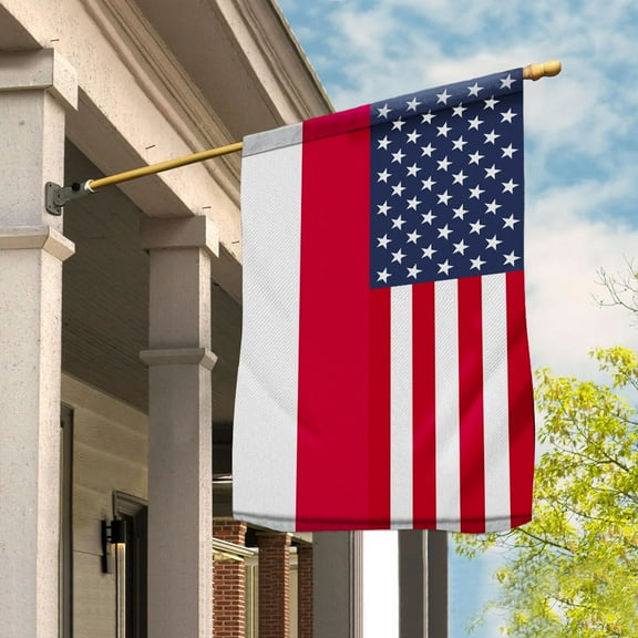 American Monaco Flag Monacan Friendship U.S.A Memorial Day Patriotic For Garden Flag (11.5x17.5) Double Sided-USA Flags Premium Polyester-Decorative Indoor Outdoor Flag