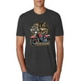 thumbnail image 1 of American Motorcycle Wolves Survivors Made in the USA | Mens Fashion Premium Tri Blend T-Shirt, Vintage Black, Small, 1 of 4
