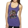 thumbnail image 1 of American Motorcycle Wolves Survivors Made in the USA | Womens Fashion Premium Tri-Blend Racerback Tank Top, Purple Rush, X-Large, 1 of 4