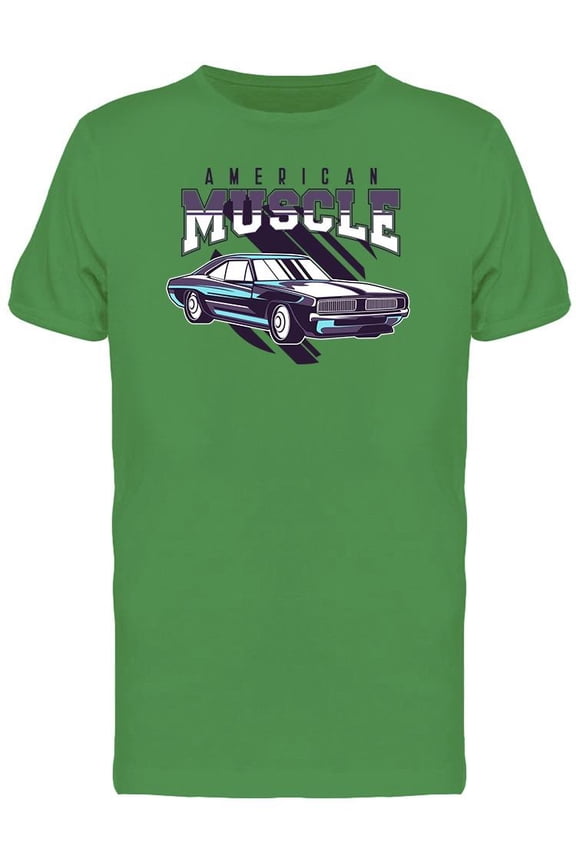 American Muscle Bluish Car Tee Men's -Image by Shutterstock