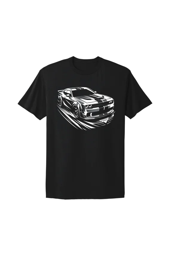 American Muscle Car Burnout Graphic Tee T-Shirt