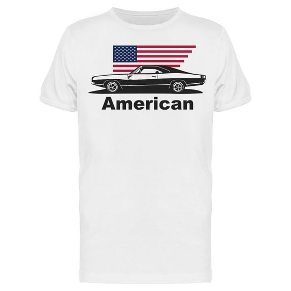 American: Muscle Car T-Shirt Men -Image by Shutterstock, Male Small