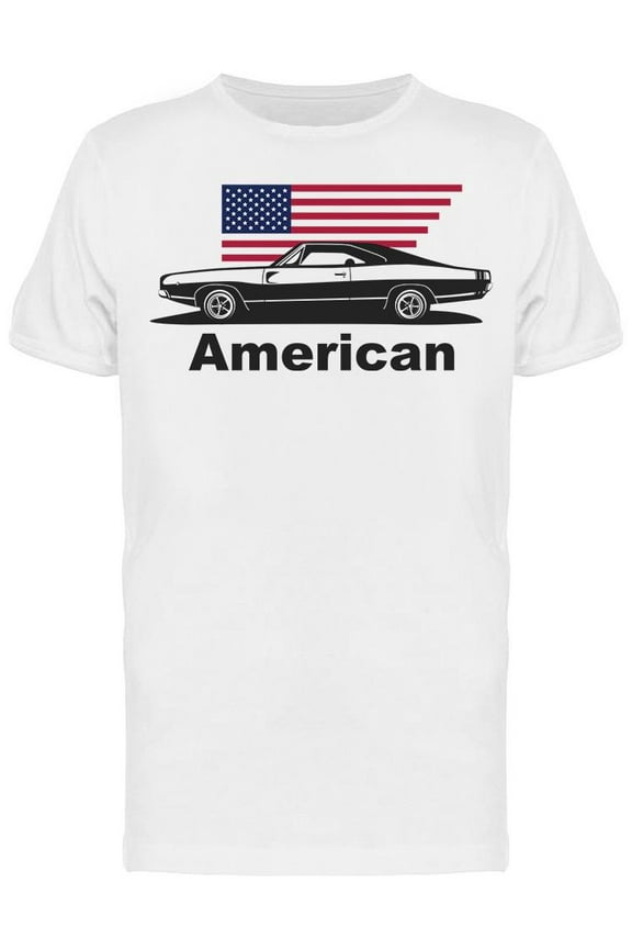 American: Muscle Car T-Shirt Men -Image by Shutterstock, Male Small