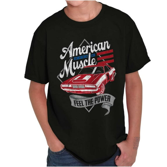 American Muscle Car Vintage Classic Crewneck T Shirts Boy Girl Teen Brisco Brands L