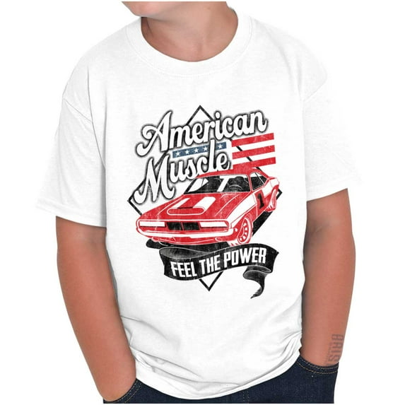 American Muscle Car Vintage Classic Crewneck T Shirts Boy Girl Teen Brisco Brands S