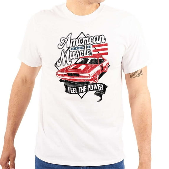 American Muscle Car Vintage Classic Men's Graphic T Shirt Tees Brisco Brands S