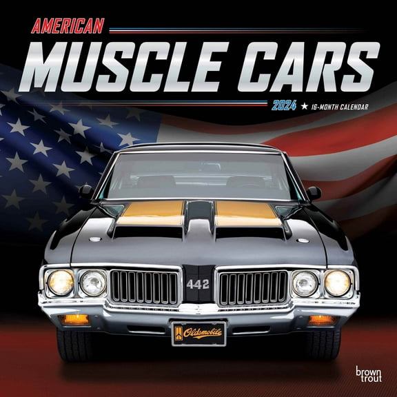 American Muscle Cars 2024 Wall Calendar 12x12 by Browntrout