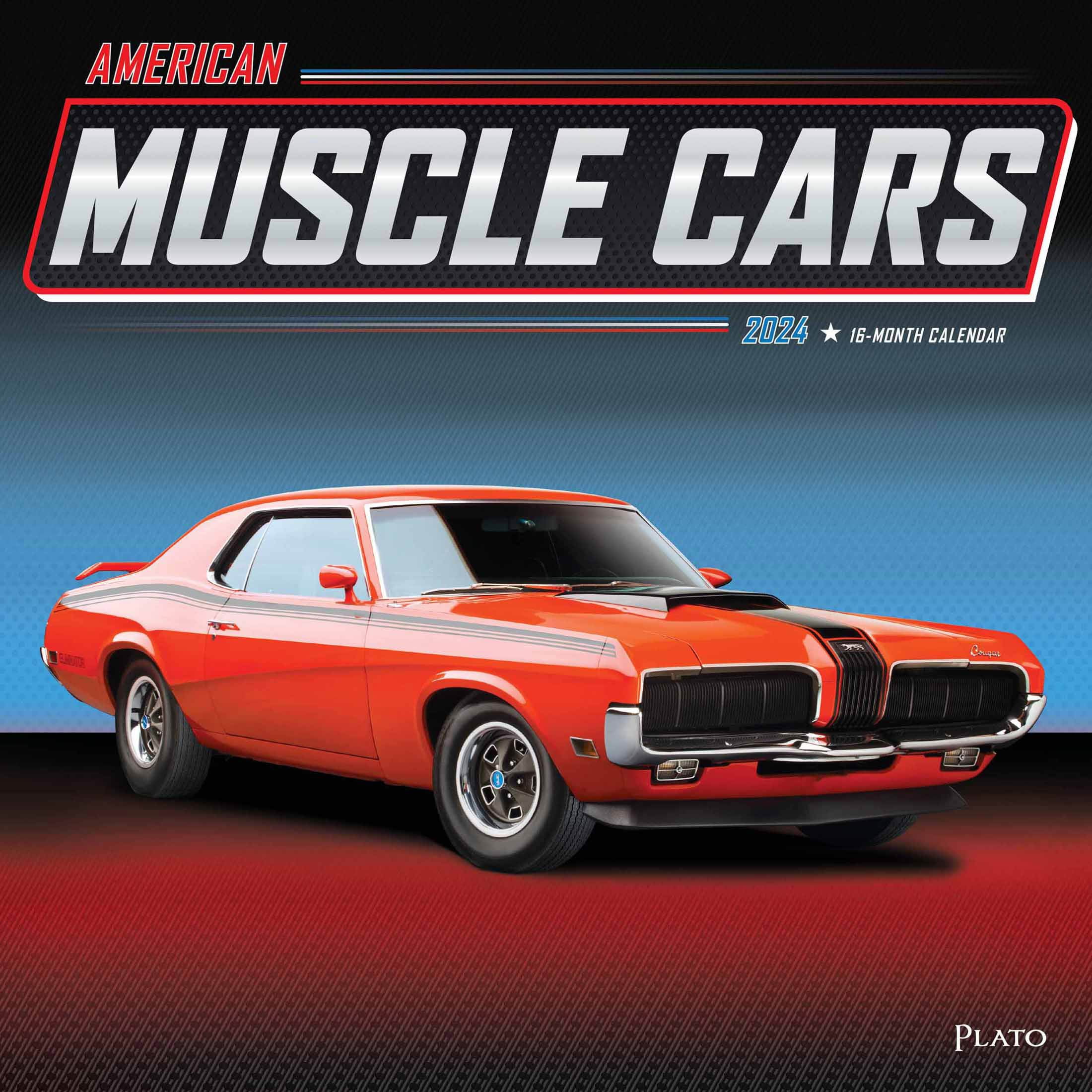 American Muscle Cars 2024 Wall Calendar 12x12 by Browntrout