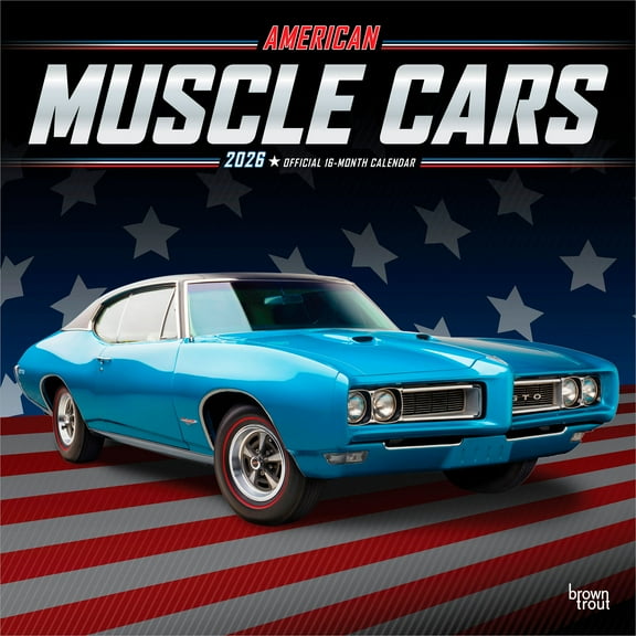 American Muscle Cars OFFICIAL | 2026 12x24" (Hanging) Wall Calendar | Plastic-Free