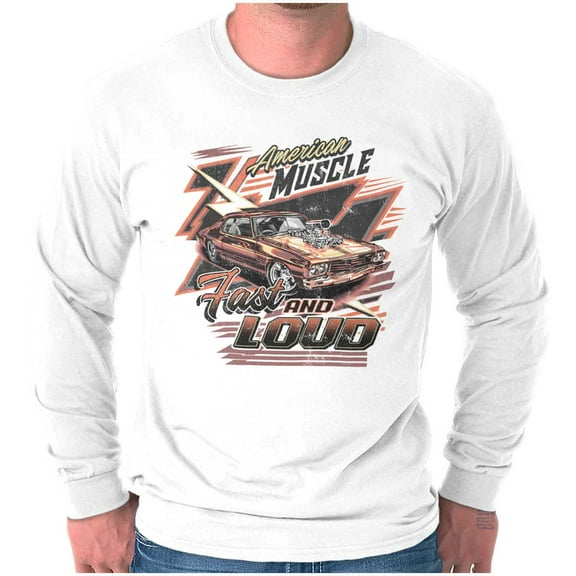 American Muscle Fast and Loud Racecar Long Sleeve TShirt Men Women Brisco Brands S