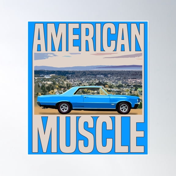 American Muscle | Gto 1964 Poster Wall Art, Modern Wall Decor, 8x12 UNFRAMED