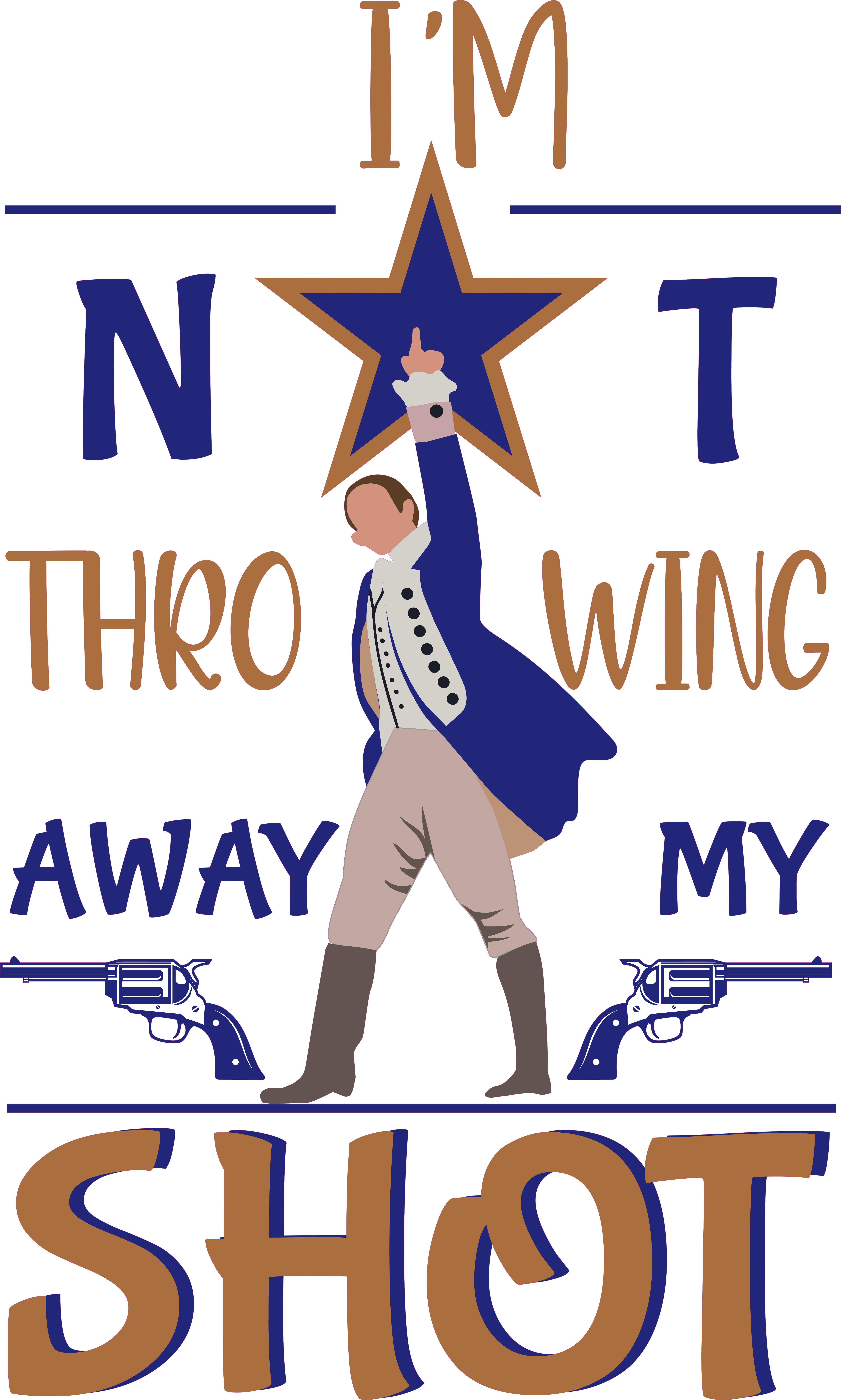 American Musical Song My Shot Verse Alexander Hamilton Revolver Decoration Design 20 x 32 Vinyl Home Bedroom Living Room Art Hamilton Character Wall Decal Sticker I m Not Throwing Away My Shot