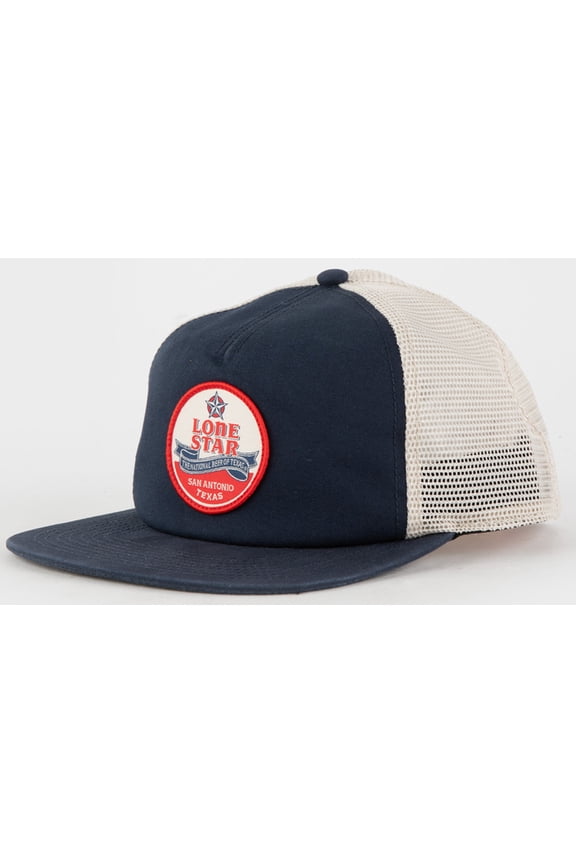 Men's Lone Star Wyatt Beer Trucker Hat Cap in Navy