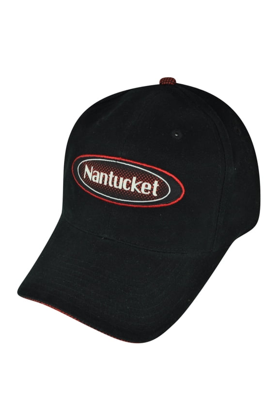 Nantucket Massachusetts State City Town Black Clip Buckle Hat Cap