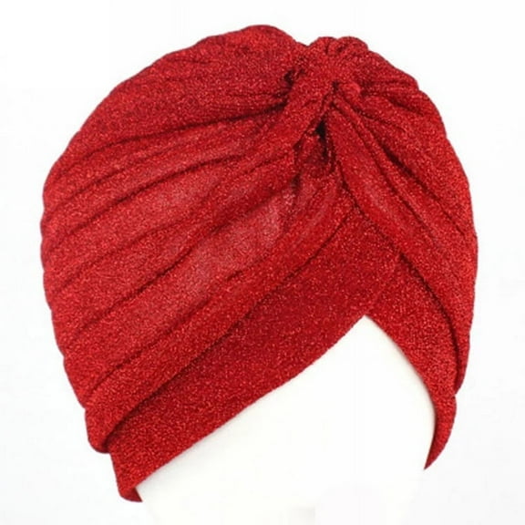 American Notions Women's Turban,  Headscarf, Chemo Hat, Fashion Cap, Beanie for Teens, Adults ( Red )