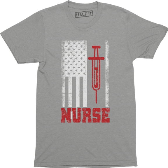 American Nurse USA Flag RN Nurse MD Medical Gift for Wife T-Shirt