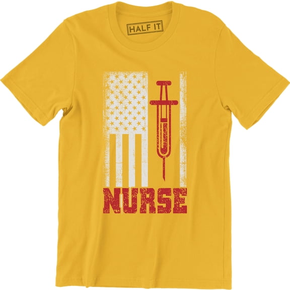 American Nurse USA Flag RN Nurse MD Medical Gift for Wife T-Shirt