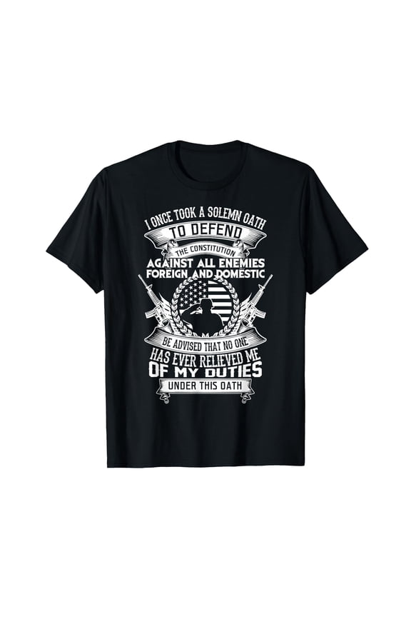 American Oath Defend The Constitution Army Veteran T-Shirt