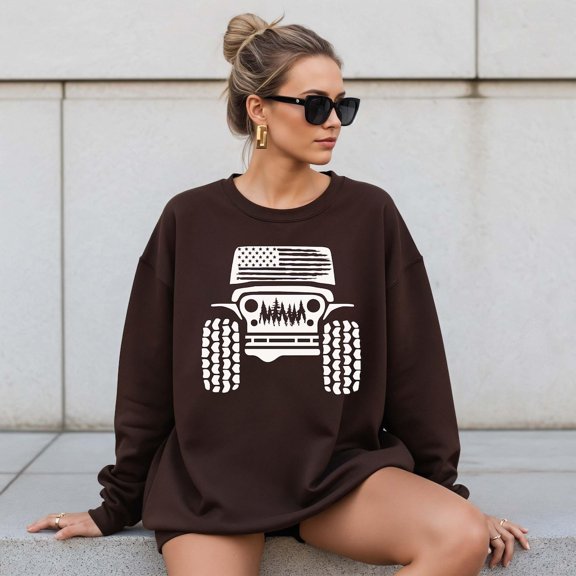 American Offroad Shirt: USA Flag 4WD Sweatshirt, 4WD offroad shirt, American Flag, 4wd Flag Usa Shirt, Tshirt All Size S-5XL
