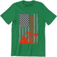 thumbnail image 1 of American Oilfield Worker Patriotic Us Flag Men's T-Shirt, 1 of 4