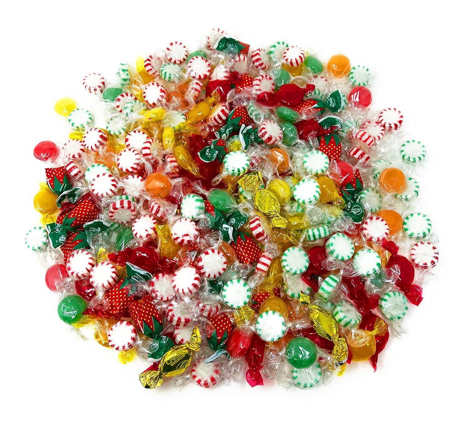 American Old-Fashioned Hard Candy Assortment – Peppermint, Spearmint, Cinnamon, Strawberry & Fruity Flavors (48 oz)