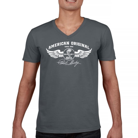 American Original Shelby Since 1962 V-Neck T-shirt Cobra Wings Classic Muscle Car GT500 Mustang Powered by Ford Tee